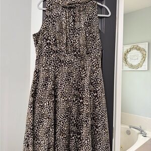 Leopard Print Sleeveless Dress